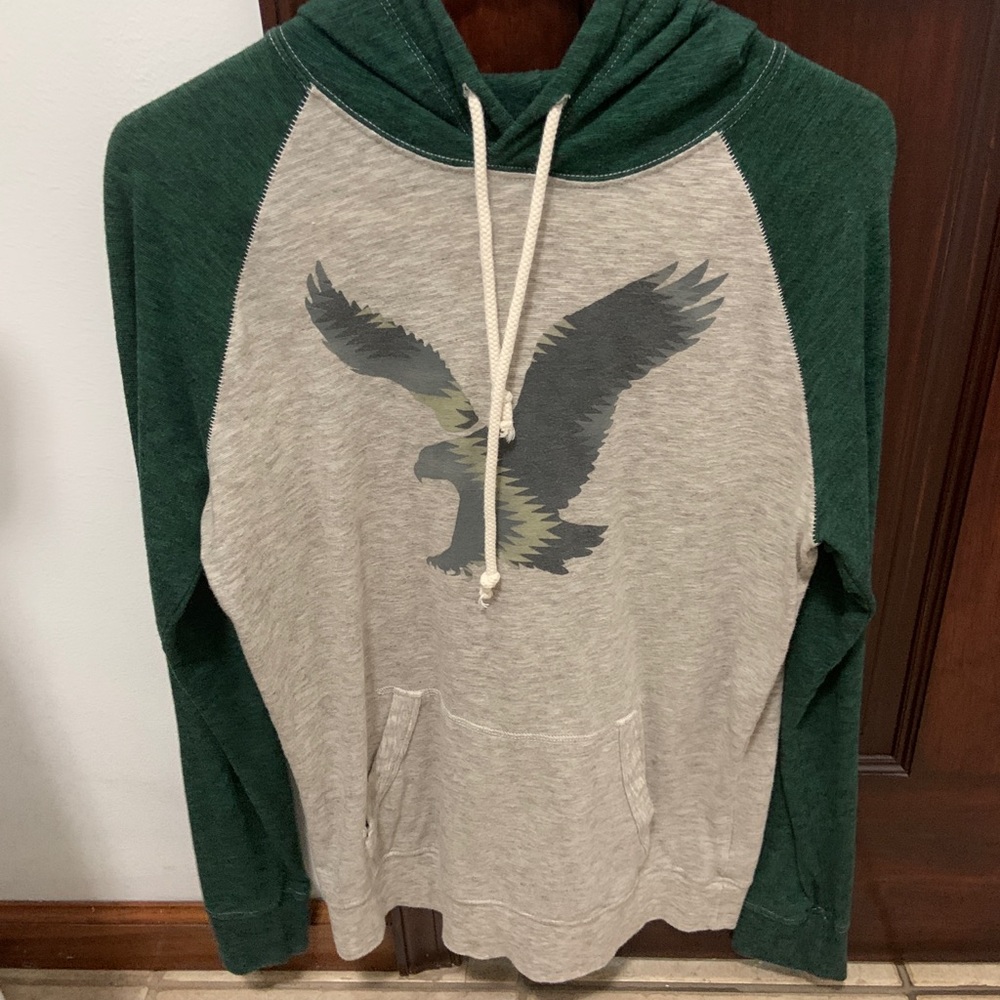 American Eagle Green Lightweight Hoodie. Mens XS.